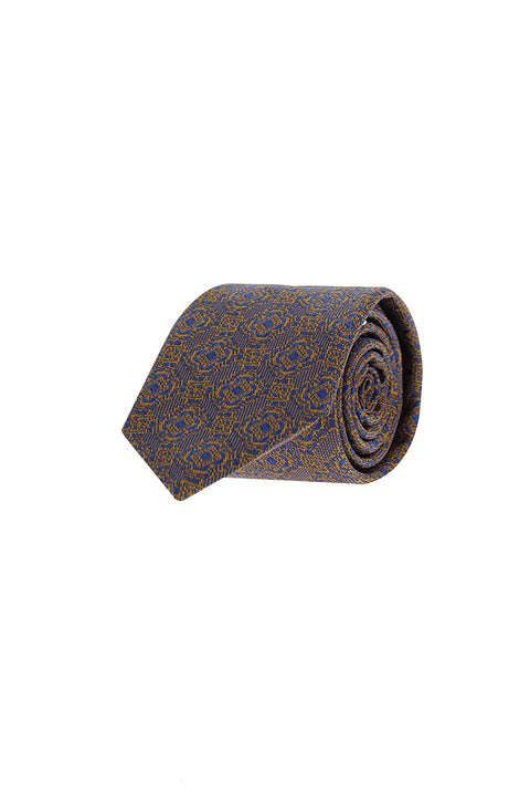 Medium Orange Patterned Tie