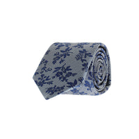 Medium Grey Floral Pattern Tie