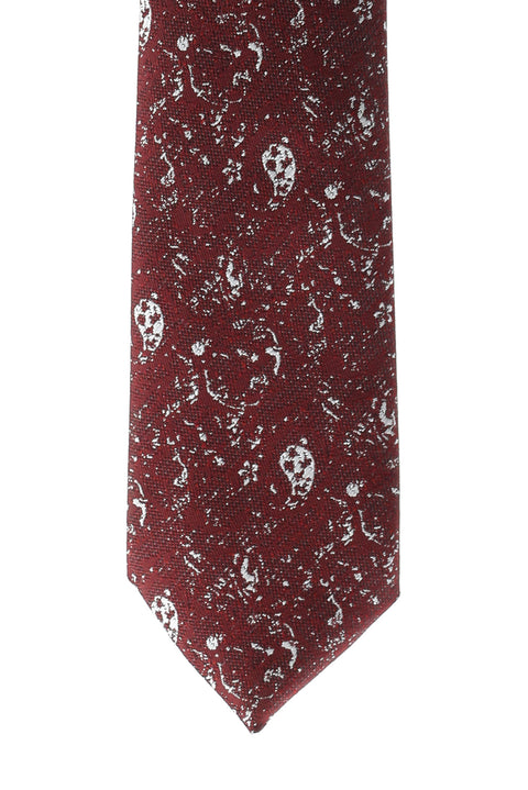 Dark Burgundy Patterned Tie