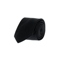 Black Plain Satin Tie