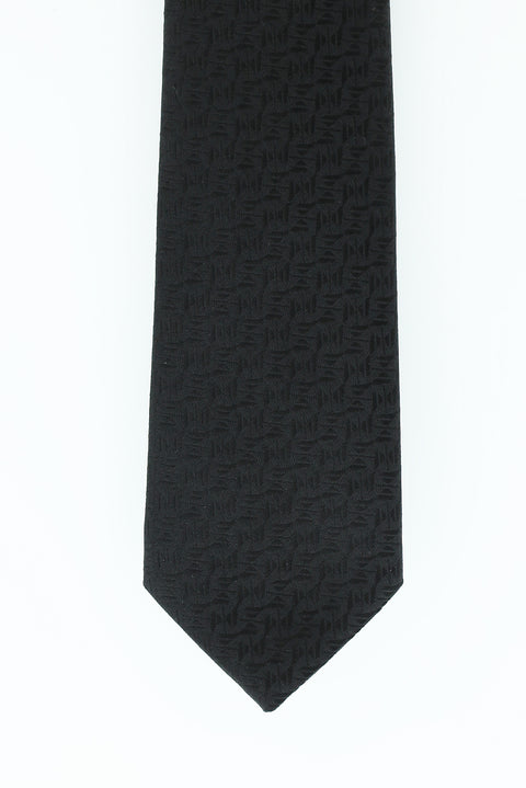 Black Patterned Tie