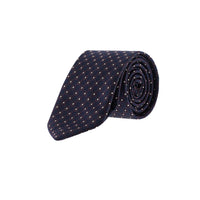 Medium Navy Patterned Tie