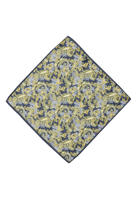 Dark Navy Patterned Handkerchief