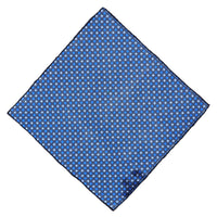 Navy Blue Patterned Silk Handkerchief