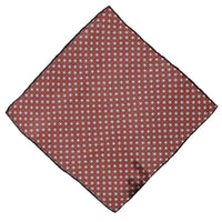 Dark Burgundy Patterned Silk Handkerchief