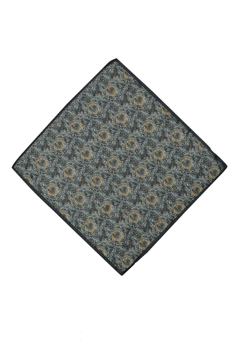 Black Patterned Handkerchief