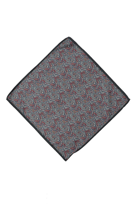 Dark Burgundy Patterned Handkerchief