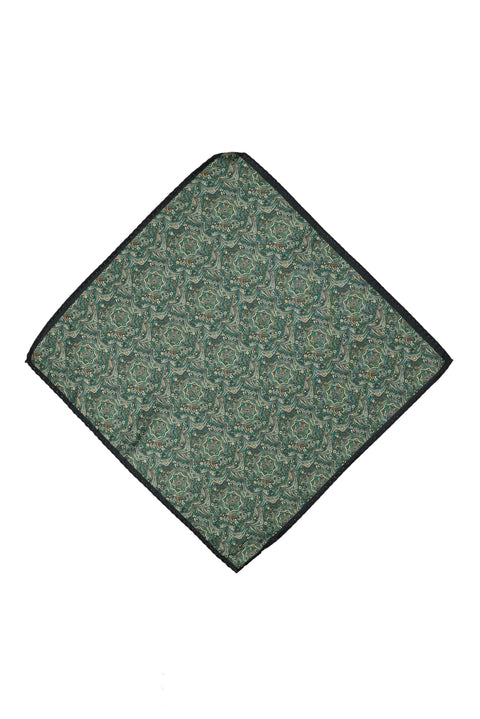 Dark Green Patterned Handkerchief