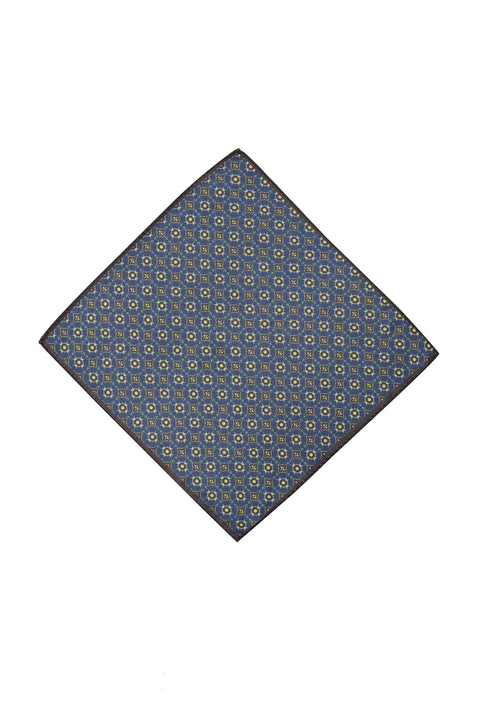 Dark Navy Patterned Handkerchief