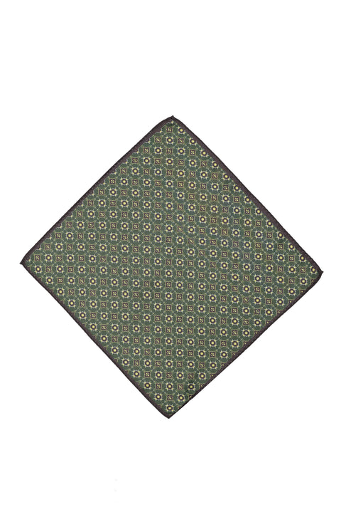 Dark Green Patterned Handkerchief
