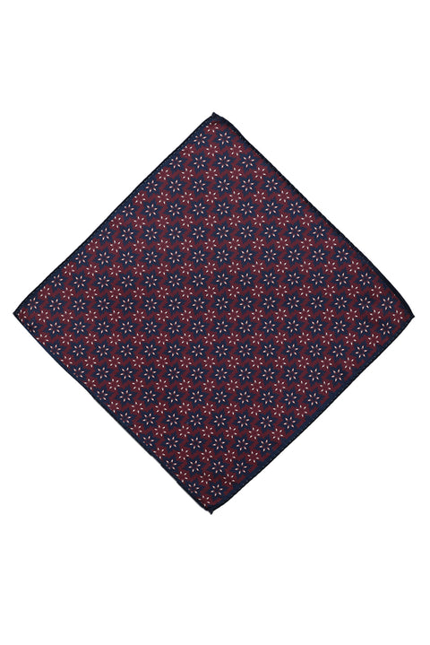 Dark Burgundy Patterned Handkerchief