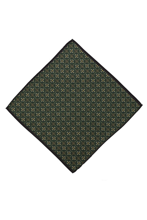 Dark Green Patterned Handkerchief