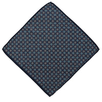 Dark Navy Patterned Handkerchief