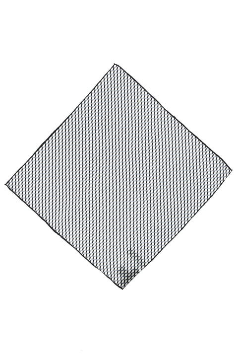 Black Patterned Silk Handkerchief