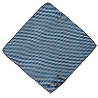 Medium Navy Patterned Silk Handkerchief
