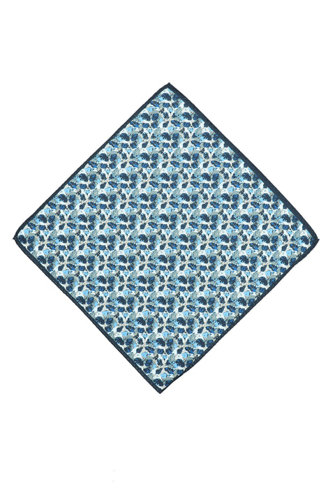 Dark Navy Patterned Handkerchief
