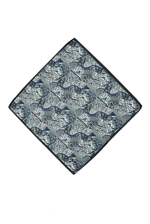 Black Patterned Handkerchief