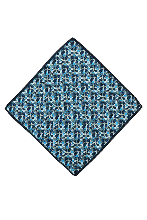 Dark Navy Patterned Handkerchief