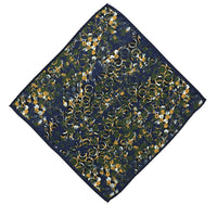 Dark Navy Patterned Handkerchief