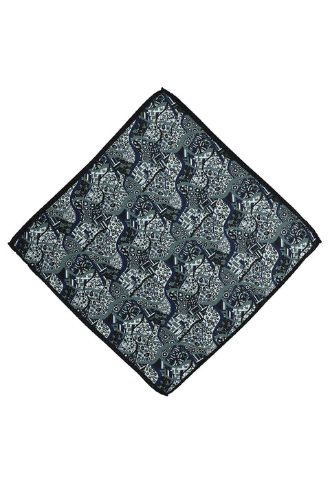 Black Patterned Handkerchief