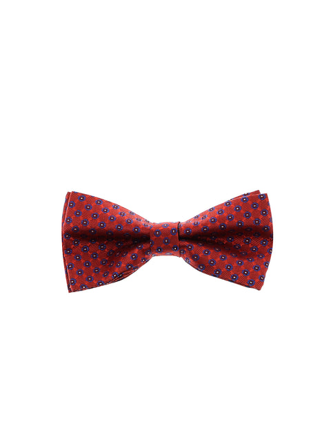 Dark Red Patterned Bow Tie