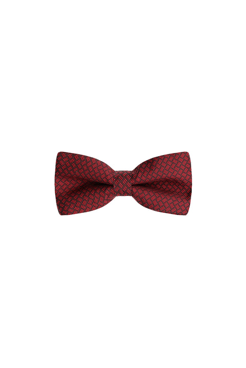 Dark Red Patterned Bow Tie