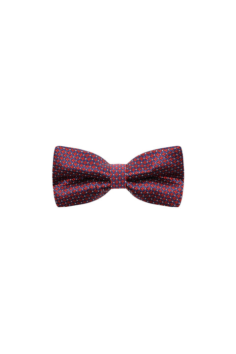 Dark Burgundy Patterned Bow Tie