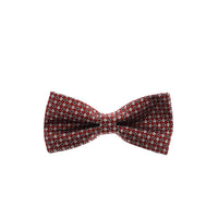 Dark Burgundy Patterned Bow Tie