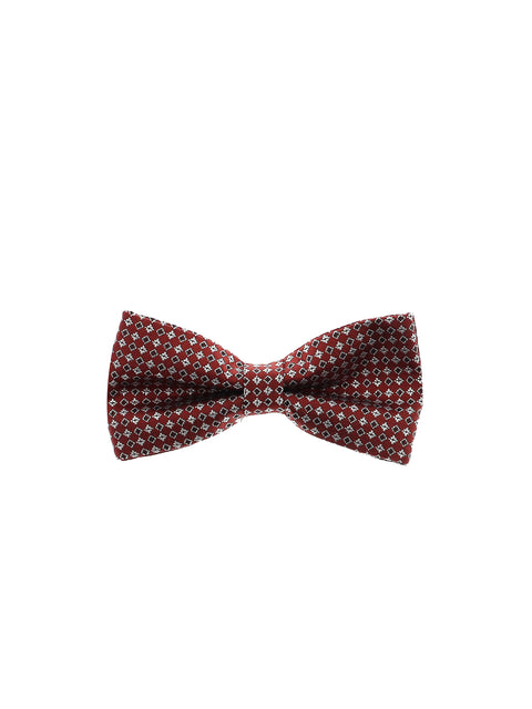 Dark Burgundy Patterned Bow Tie