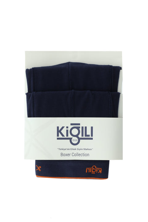 Light Navy Blue 2-Pack Cotton Supreme Boxer Shorts Set