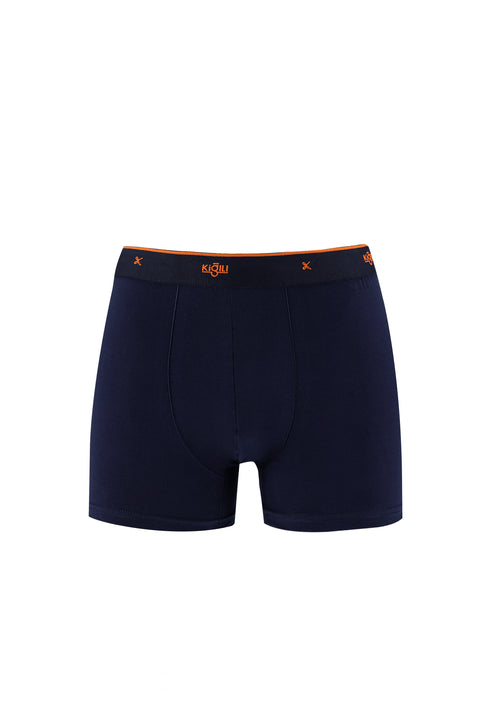 Medium Navy Blue 2-Pack Cotton Supreme Boxer Shorts Set