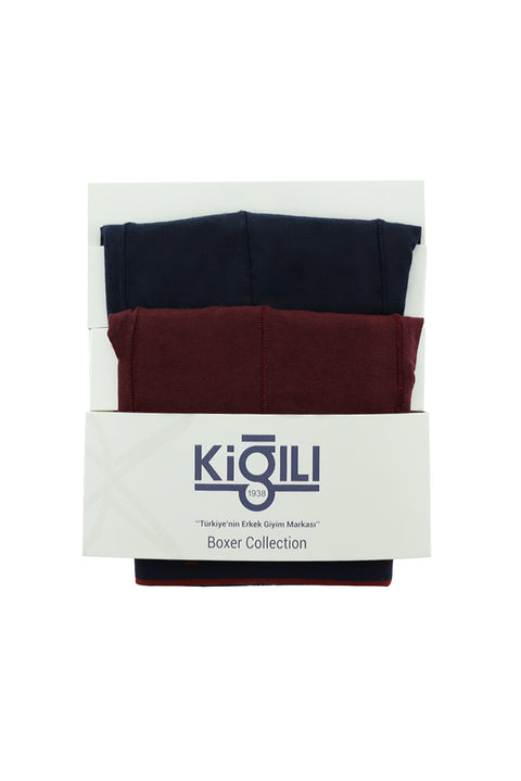 Medium Navy Blue 2-Pack Cotton Supreme Boxer Shorts Set