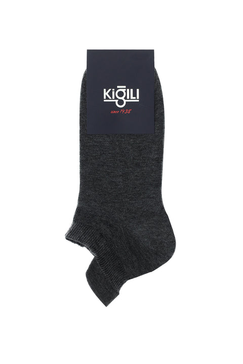 Medium Gray Melange 2-Pack Cotton Sports Socks Set