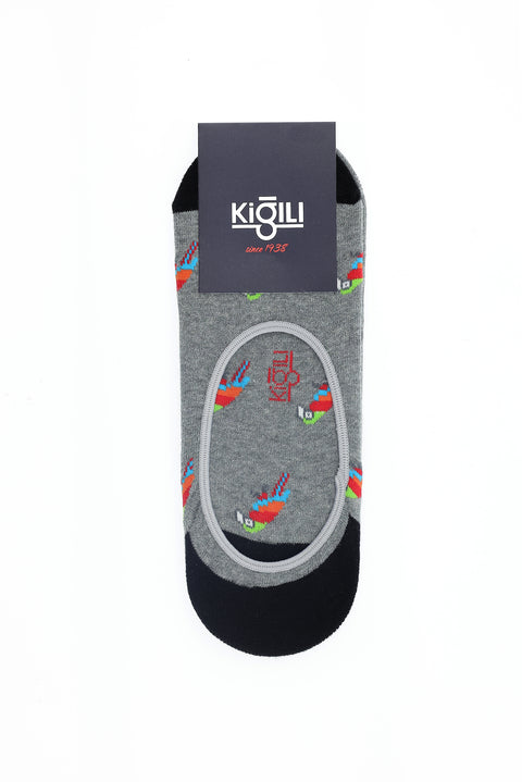 Cloud Grey Melange 2-Pack Cotton Patterned Loafer Sock Set