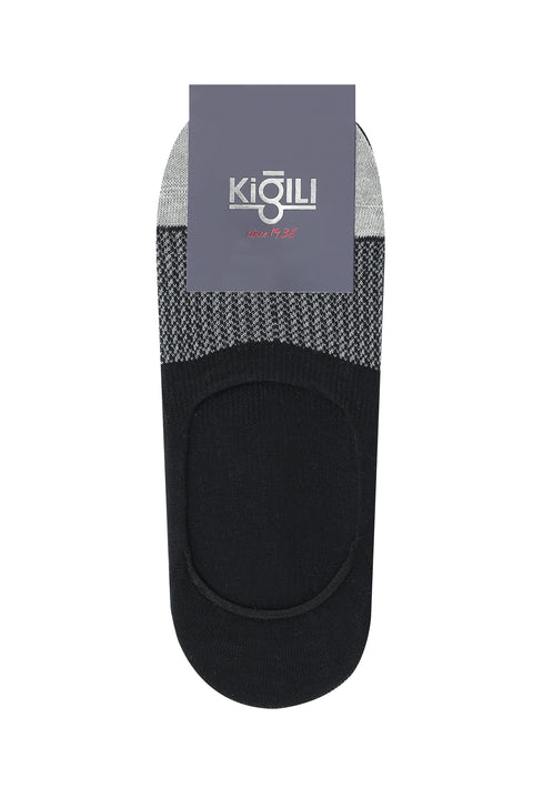 Black 2-Pack Cotton Patterned Loafer Sock Set