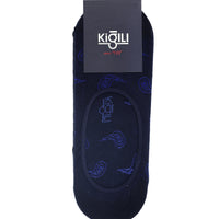 Medium Navy Blue 2-Pack Cotton Patterned Loafer Socks