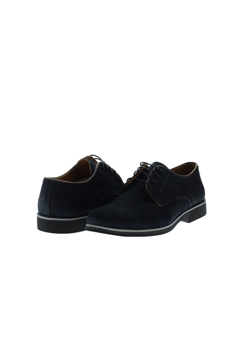 Medium Navy Casual Nubuck Leather Shoes