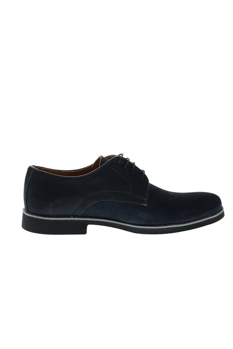 Medium Navy Casual Nubuck Leather Shoes