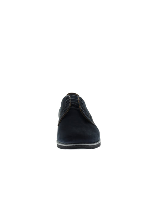 Medium Navy Casual Nubuck Leather Shoes