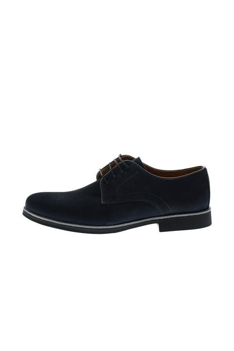 Medium Navy Casual Nubuck Leather Shoes