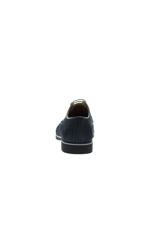 Medium Navy Casual Nubuck Leather Shoes