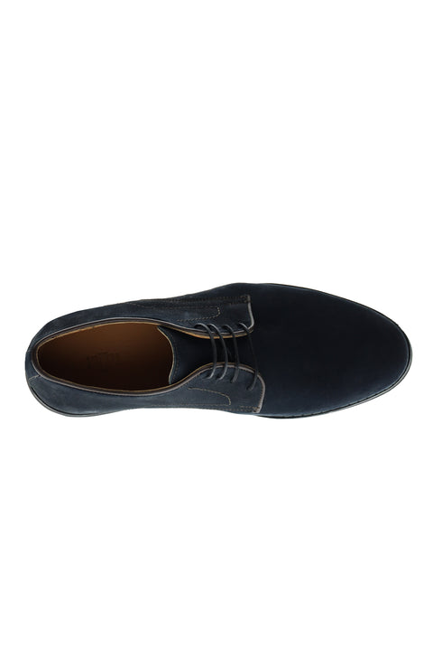 Medium Navy Casual Nubuck Leather Shoes