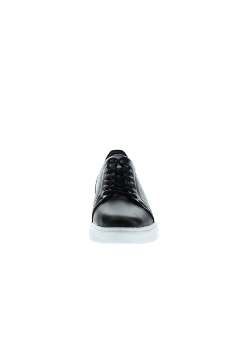 Black Leather Sneaker Shoes