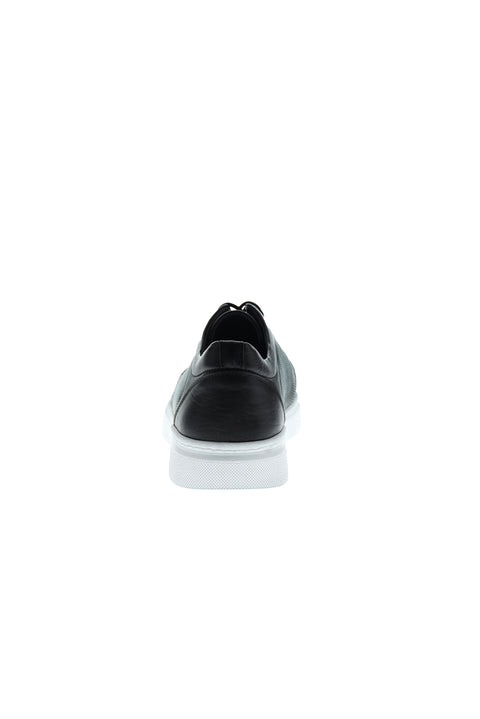 Black Leather Sneaker Shoes