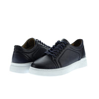 Medium Navy Leather Sneaker Shoes