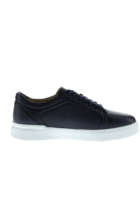Medium Navy Leather Sneaker Shoes
