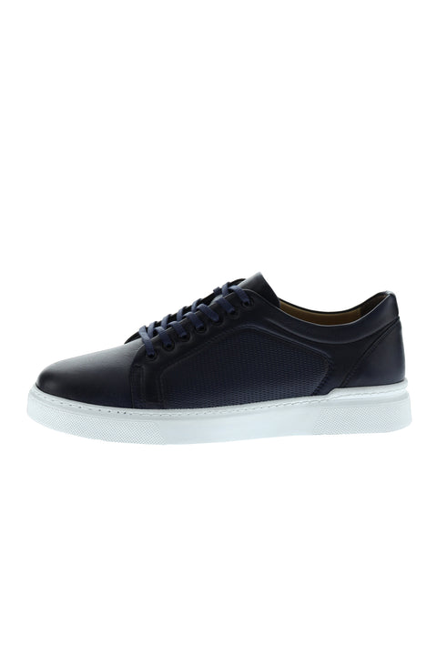 Medium Navy Leather Sneaker Shoes