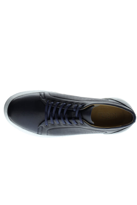 Medium Navy Leather Sneaker Shoes