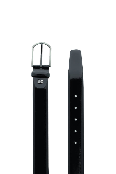 Black Classic Patent Leather Belt