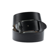 Black Sport Patterned Leather Belt